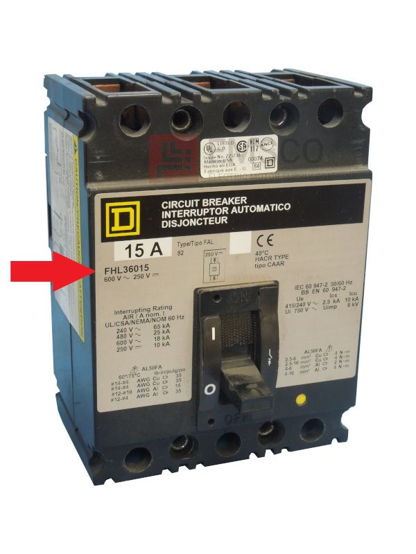 Molded Case Circuit Breaker Indentification Info